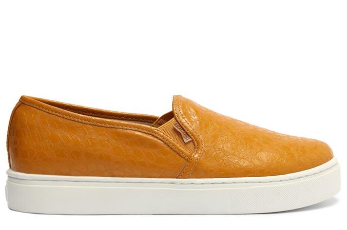 Slip On Amarelo Mostarda Sola Alta
