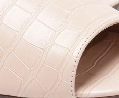Rasteira Rosa Claro Croco Flat