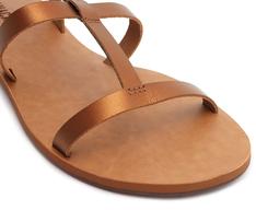 Sandália Rasteira Gladiadora Cobre Multi Tiras
