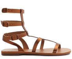 Sandália Rasteira Gladiadora Cobre Multi Tiras